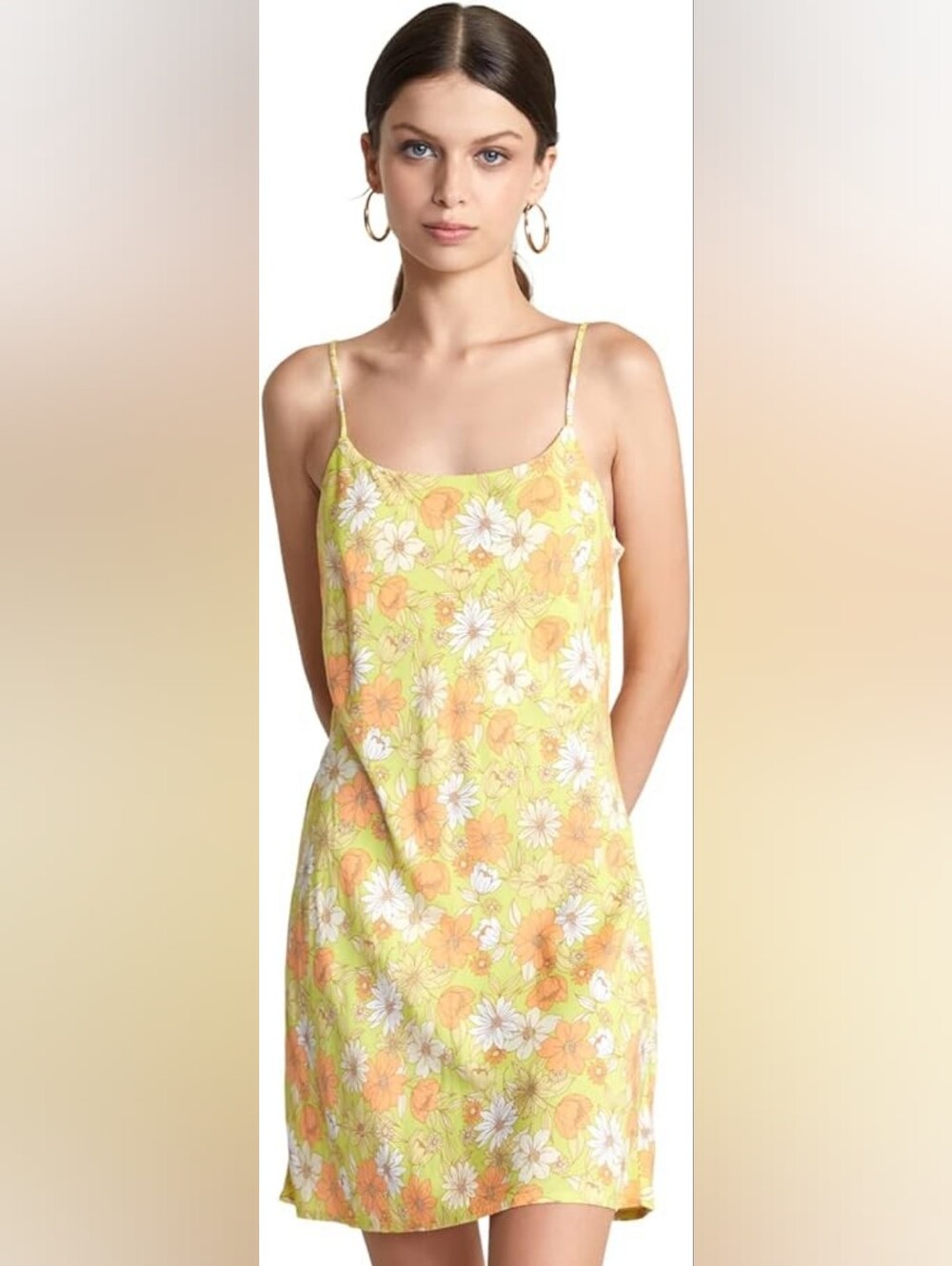RVCA Macarthur Mini Dress In Limeade
